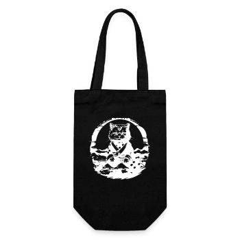 Japanese Cat - Gift Bag for Bottles - black - Front