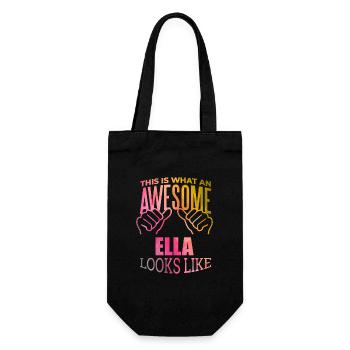 Ella - Geschenkbeutel für Flaschen - Schwarz - Vorne