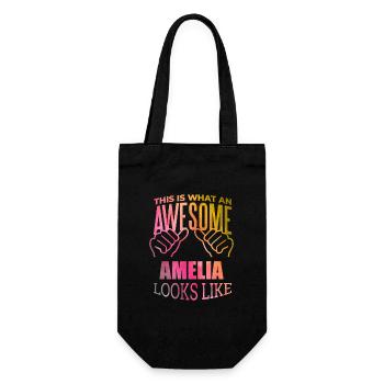 Amelia - Geschenkbeutel für Flaschen - Schwarz - Vorne