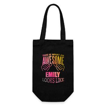 Emily - Geschenkbeutel für Flaschen - Schwarz - Vorne
