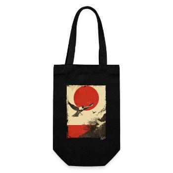 Propaganda-Stil: Natur und Vögel - Geschenkbeutel für Flaschen - Schwarz - Vorne