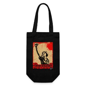 Révolution de la nature et femme aux fleurs - Sac à bouteille - noir - Devant