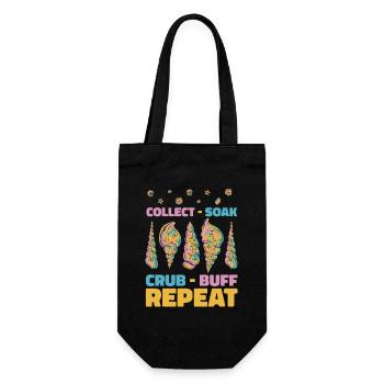 Collect Soak Crub Repeat Bivalvia Seashell - Gift Bag for Bottles - black - Front