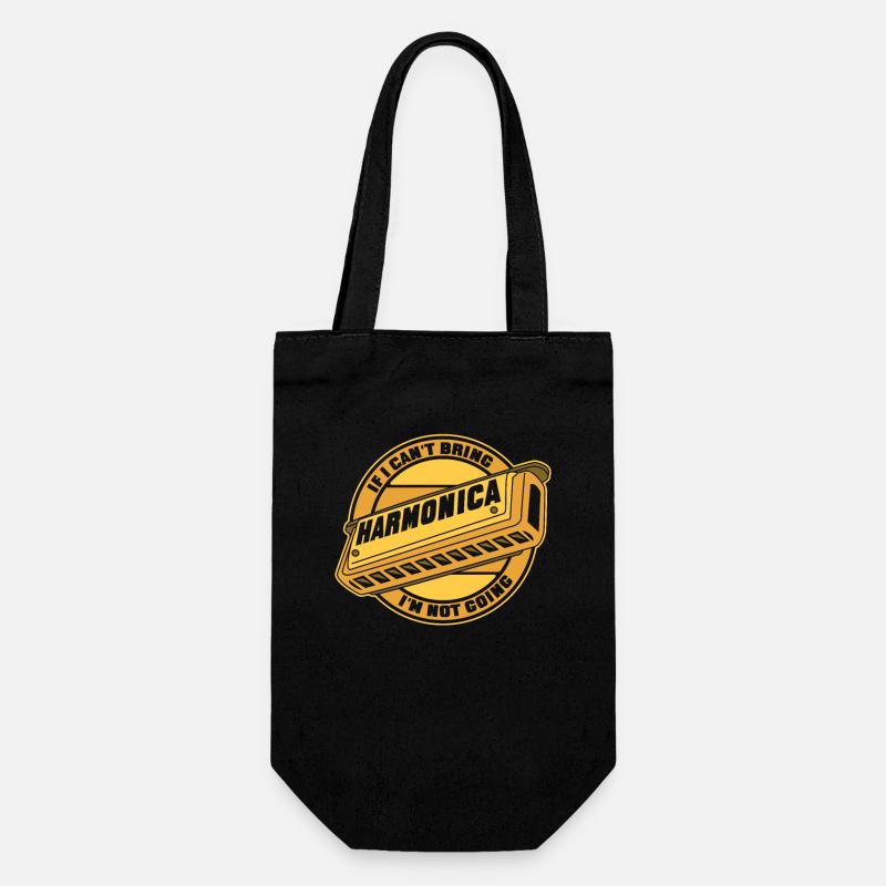 If I Can't Bring Harmonica I'm Not Going - Gift Bag for Bottles - black