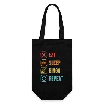 Eat Sleep Bingo Repeat Daubers Professional - Gift Bag for Bottles - black - Front