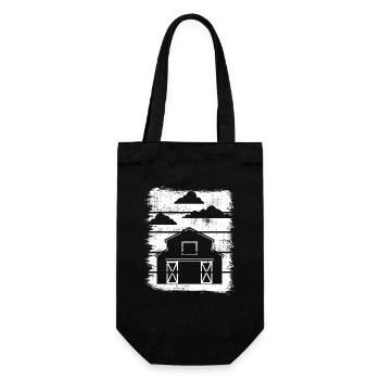 Barn Drawing - Gift Bag for Bottles - black - Front
