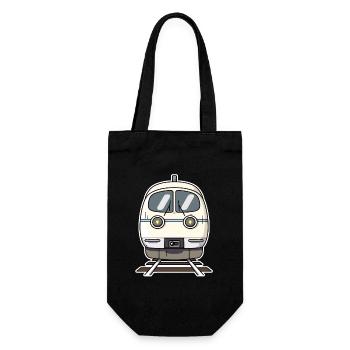 Train Cartoon Style - Gift Bag for Bottles - black - Front