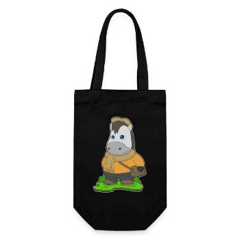 Pferd Handtasche - Geschenkbeutel für Flaschen - Schwarz - Vorne