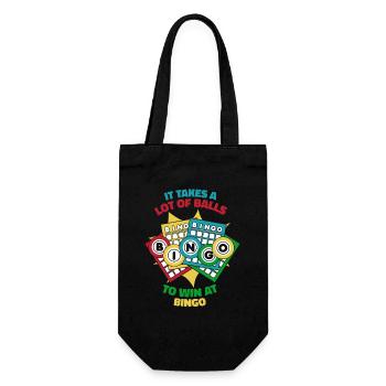 It Takes A Lot Of Balls To Win At Bingo Caller - Gift Bag for Bottles - black - Front
