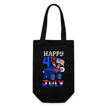 Fröhlichen 4. Juli - Geschenkbeutel für Flaschen - Schwarz - Vorne
