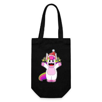 Chapeau de Noël Licorne Noël - Sac à bouteille - noir - Devant