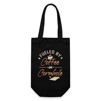 Alimenté par le café et le jeu de sac de haricots Cornhole - Sac à bouteille - noir - Devant