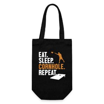 Manger dormir cornhole répéter sacs de haricots Plateaux de jeu - Sac à bouteille - noir - Devant