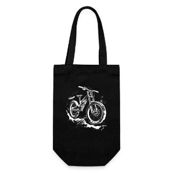 Mountain Biker Drawing - Gift Bag for Bottles - black - Front