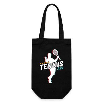 Tennis - Geschenkbeutel für Flaschen - Schwarz - Vorne