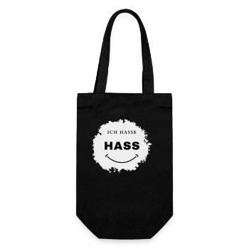 Saying, I hate hate, funny statement - Gift Bag for Bottles - black - Front