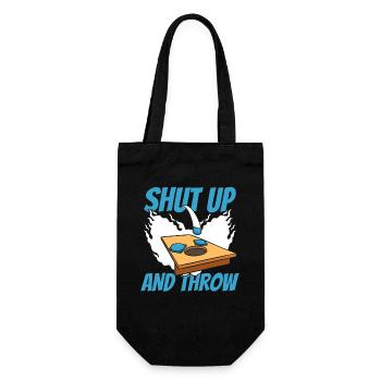 Shut Up And Throw Boards Bean Bag Game - Gift Bag for Bottles - black - Front