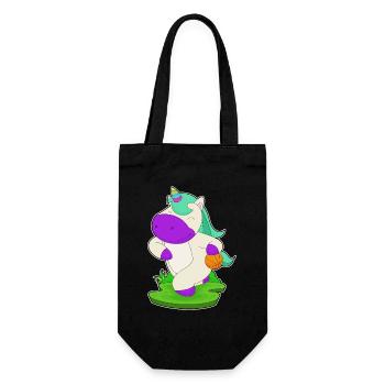 Unicorn Basketball Player Basketball - Gift Bag for Bottles - black - Front