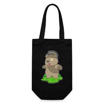 Bear Halloween Zombie - Gift Bag for Bottles - black - Front