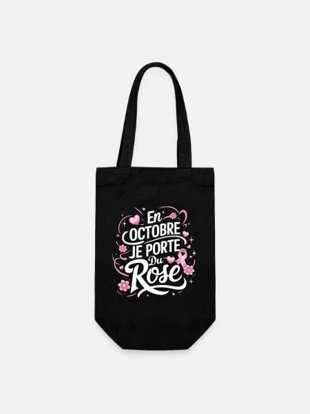 Octobre rose Lutte contre le cancer du sein - Sac à bouteille - noir