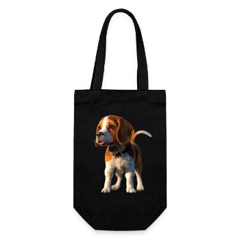 Beagle Puppy Beagles Cute Dog English Beagle - Gift Bag for Bottles - black - Front