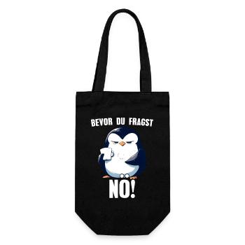 Before you ask: Nope! Penguin Sunglasses Comic - Gift Bag for Bottles - black - Front