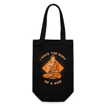 Ich habe den Körper einer buddhistischen Gott-Symbol-Statue - Geschenkbeutel für Flaschen - Schwarz - Vorne