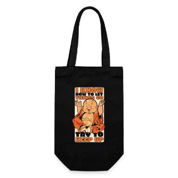 I Know How To Let Things Go Buddhist Symbol - Gift Bag for Bottles - black - Front