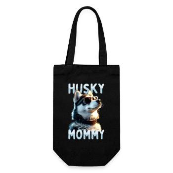 Husky Maman Maman Fête des Mères Maîtresse Husky Sibérien - Sac à bouteille - noir - Devant
