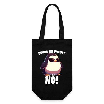 Before you ask: Nope! Penguin Sarcasm Cartoon - Gift Bag for Bottles - black - Front