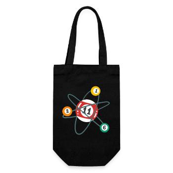 Billard Atom Pool Billardspieler - Geschenkbeutel für Flaschen - Schwarz - Vorne