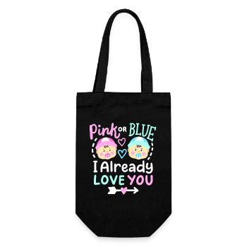 Pink oder Blau Gender-Reveal-Party - Geschenkbeutel für Flaschen - Schwarz - Vorne
