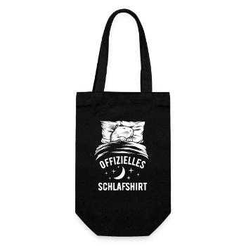 Offizielles Schlafshirt lustiges Capybara Geschenk - Geschenkbeutel für Flaschen - Schwarz - Vorne