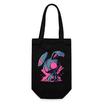 Goth Bunny Doll Hase Grunge Gothic Geschenk - Geschenkbeutel für Flaschen - Schwarz - Vorne