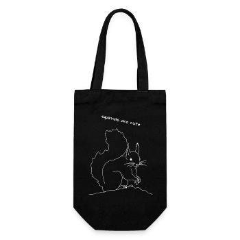 Eichhörnchen lineart - Geschenkbeutel für Flaschen - Schwarz - Vorne