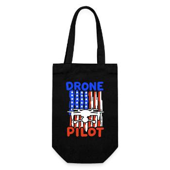 Drohnenpilot Drohne - Geschenkbeutel für Flaschen - Schwarz - Vorne