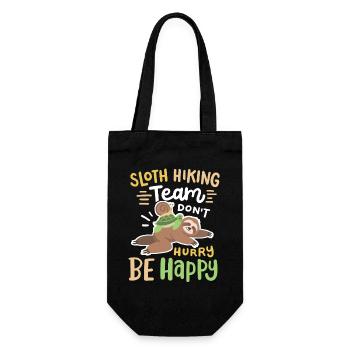 Faultier inspirierende Zitate - Geschenkbeutel für Flaschen - Schwarz - Vorne