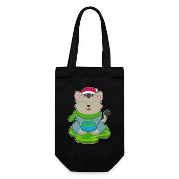 Forfait Noël chat - Sac à bouteille - noir - Devant