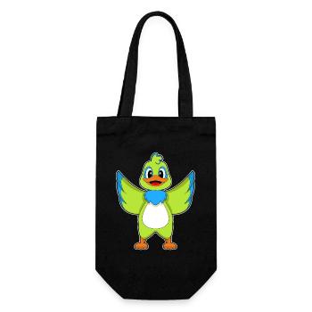 Ente Papagei - Geschenkbeutel für Flaschen - Schwarz - Vorne