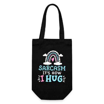 Sarkasmus Sarkastisch - Geschenkbeutel für Flaschen - Schwarz - Vorne