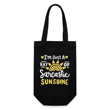 Sarkastischer Humor Sarkasmus - Geschenkbeutel für Flaschen - Schwarz - Vorne