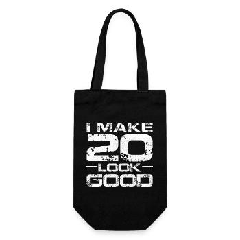 I make 20 look good - Gift Bag for Bottles - black - Front