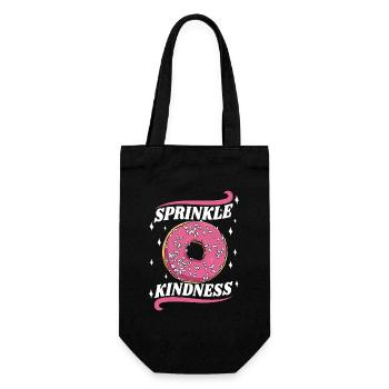 Streusel Freundlichkeit Donut-Maker Glasierter Liebhaber - Geschenkbeutel für Flaschen - Schwarz - Vorne
