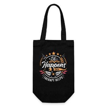 Life Happens Thérapie de la peau - Sac à bouteille - noir - Devant