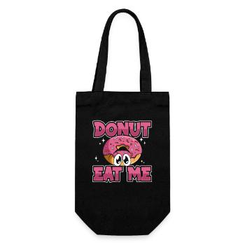 Donut Eat Me Donut, glasiert, Maker, Liebhaber, Donut - Geschenkbeutel für Flaschen - Schwarz - Vorne