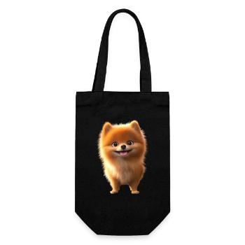 Pomeranian Pomeranian Pom Sweet German Spitz - Gift Bag for Bottles - black - Front