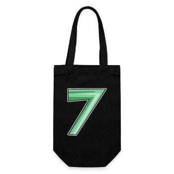 Seven motif number 7 - Gift Bag for Bottles - black - Front