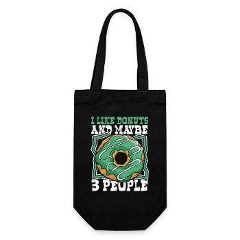 J’aime les beignets et peut-être 3 personnes fabricant de beignets - Sac à bouteille - noir - Devant