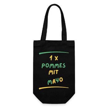 Mayo frites Français - Sac à bouteille - noir - Devant