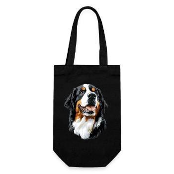 Bernese Mountain Dog Cute Dogs Swiss Mountain Dogs - Gift Bag for Bottles - black - Front